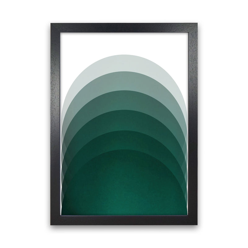 Gradient Sun rising emerald Art Print by Pixy Paper Black Grain