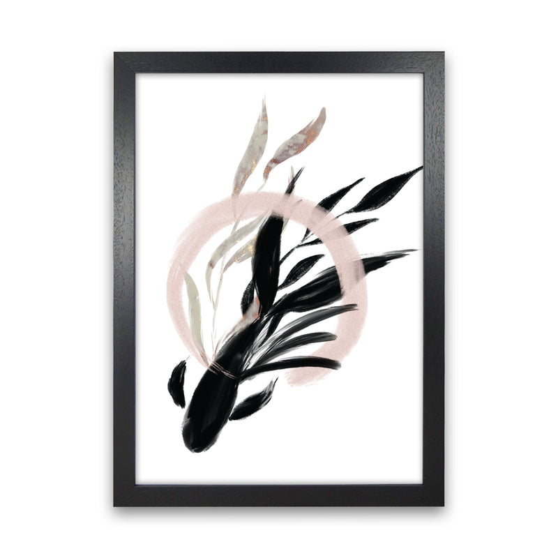 Delicate Floral Fish 02 Art Print by Pixy Paper Black Grain