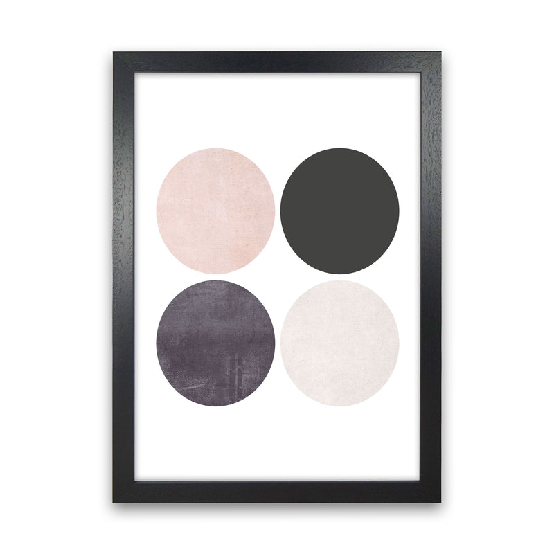 Circles pink cotton Art Print by Pixy Paper Black Grain
