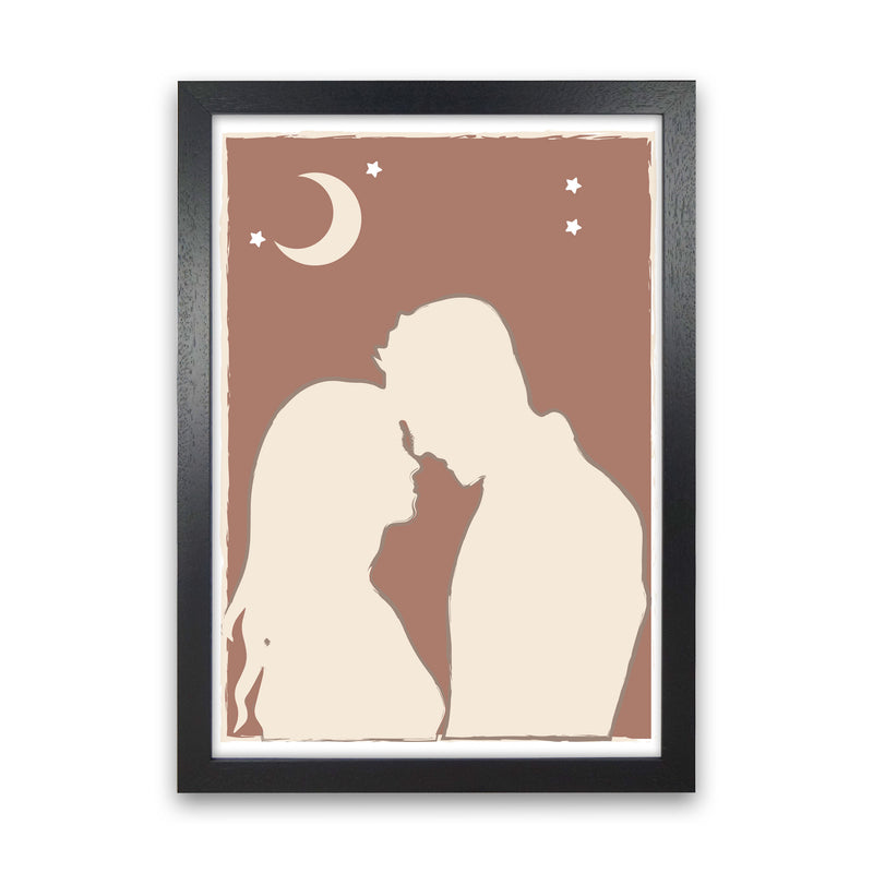 Autumn Lovers abstract Art Print by Pixy Paper Black Grain