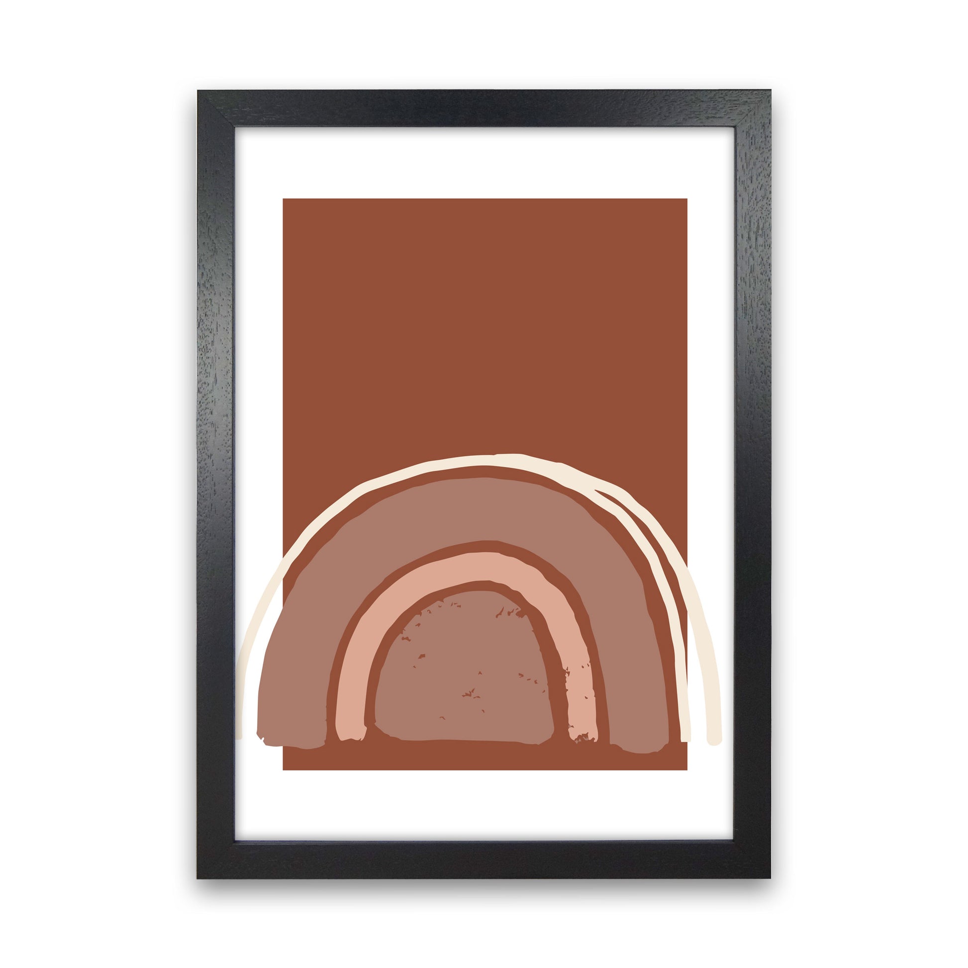 Autumn Camilla abstract Art Print by Pixy Paper Black Grain