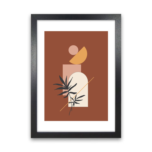 Autumn Fern abstract Art Print by Pixy Paper Black Grain