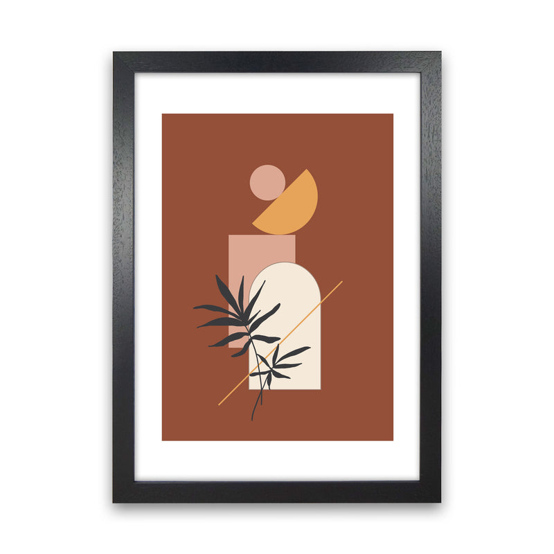 Autumn Fern abstract Art Print by Pixy Paper Black Grain