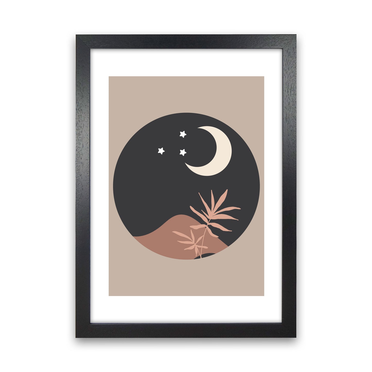 Autumn Kiara abstract Art Print by Pixy Paper Black Grain
