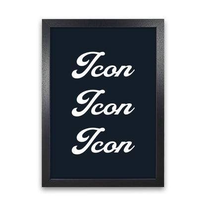 Icon Art Print by Pixy Paper Black Grain