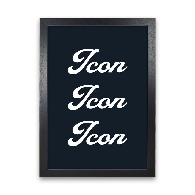 Icon Art Print by Pixy Paper Black Grain
