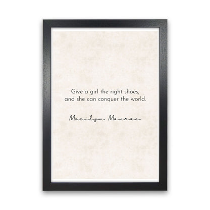 Right Shoes - Marilyn Monroe Art Print by Pixy Paper Black Grain