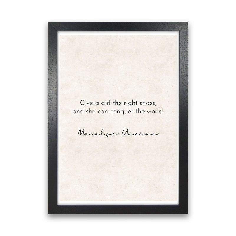 Right Shoes - Marilyn Monroe Art Print by Pixy Paper Black Grain
