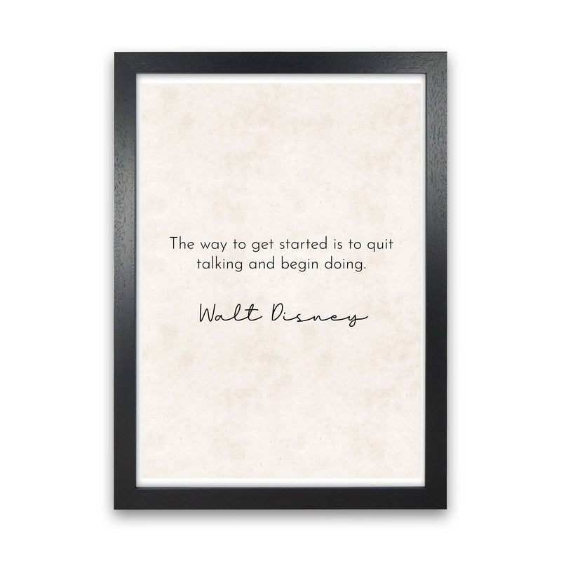 Quit Talking - Walt Disney Art Print by Pixy Paper Black Grain