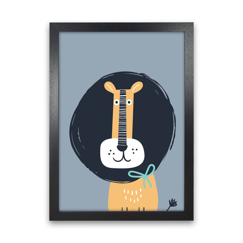 Lion Neutral kids Art Print by Pixy Paper Black Grain