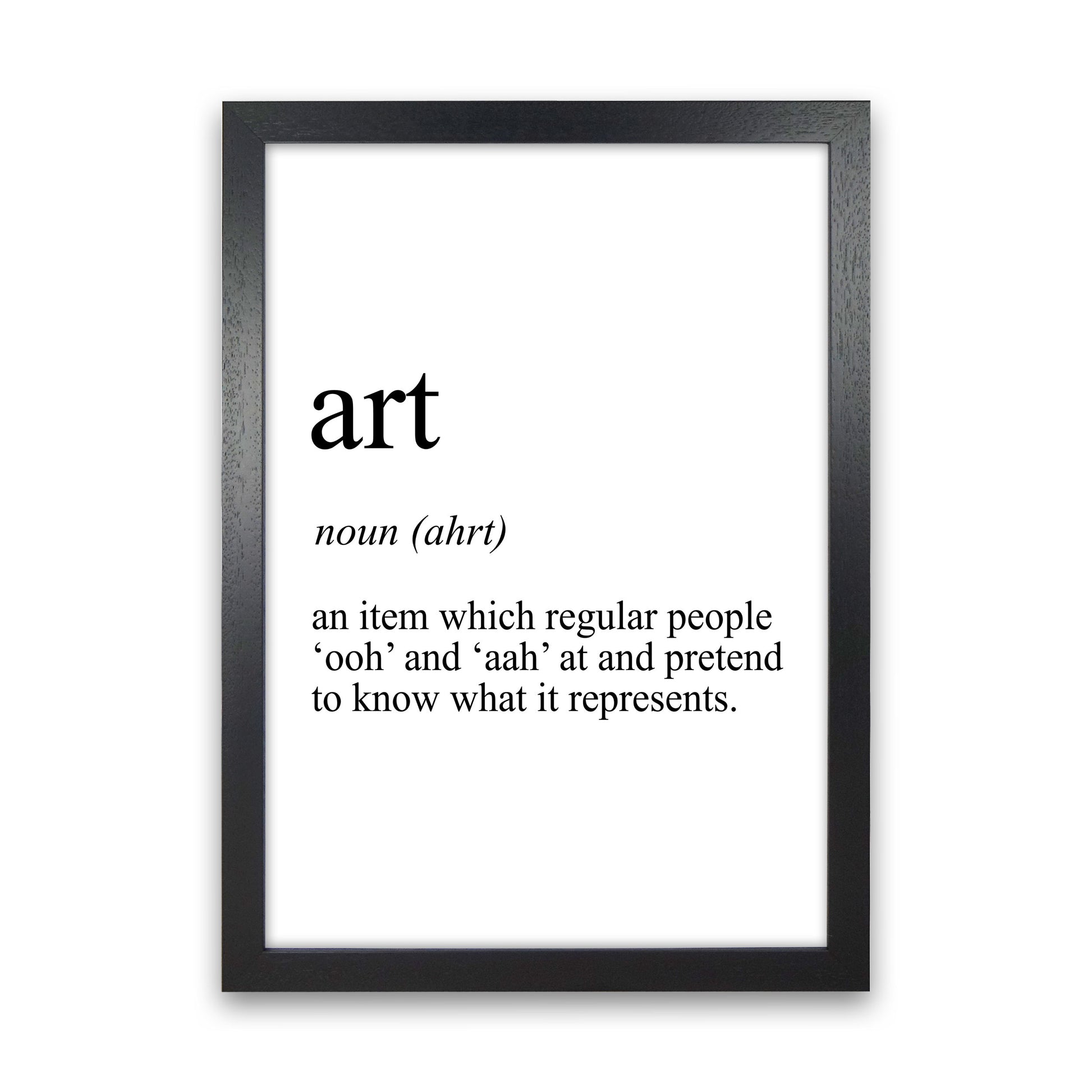 Art Definition Art Print by Pixy Paper Black Grain
