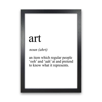 Art Definition Art Print by Pixy Paper Black Grain