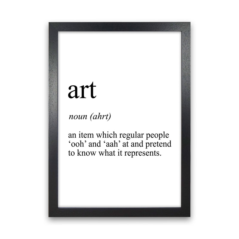 Art Definition Art Print by Pixy Paper Black Grain