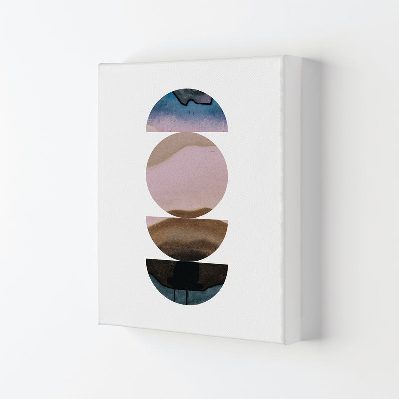 Abstract Circles White Background Modern Print Canvas