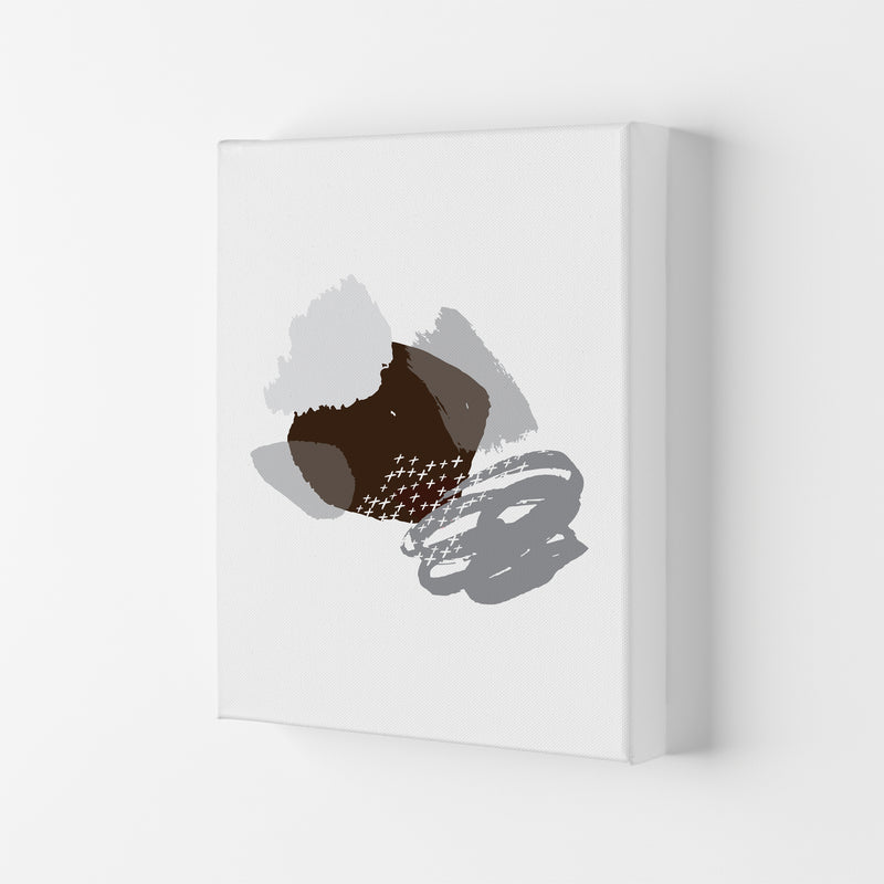 Grey And Black Mismatch Abstract Modern Print Canvas