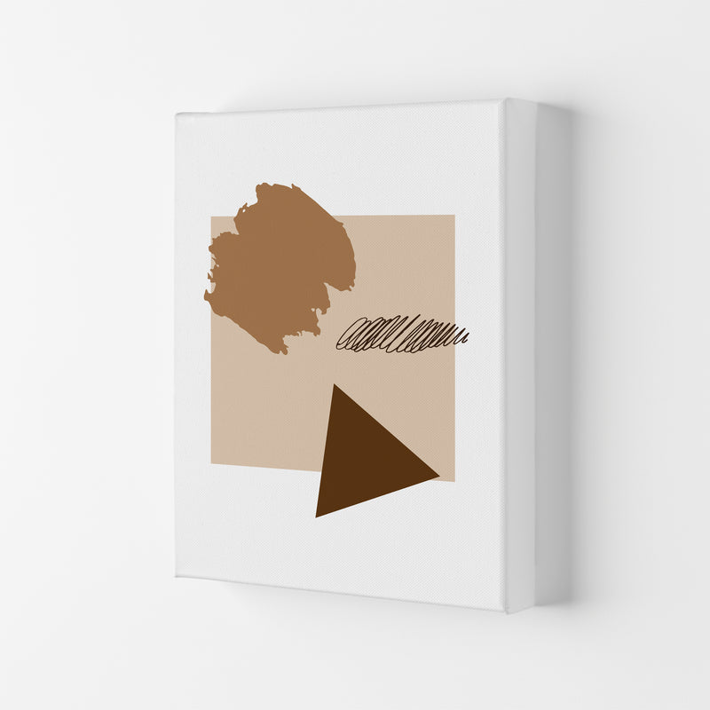 Taupe Square Mismatch Abstract Modern Print Canvas