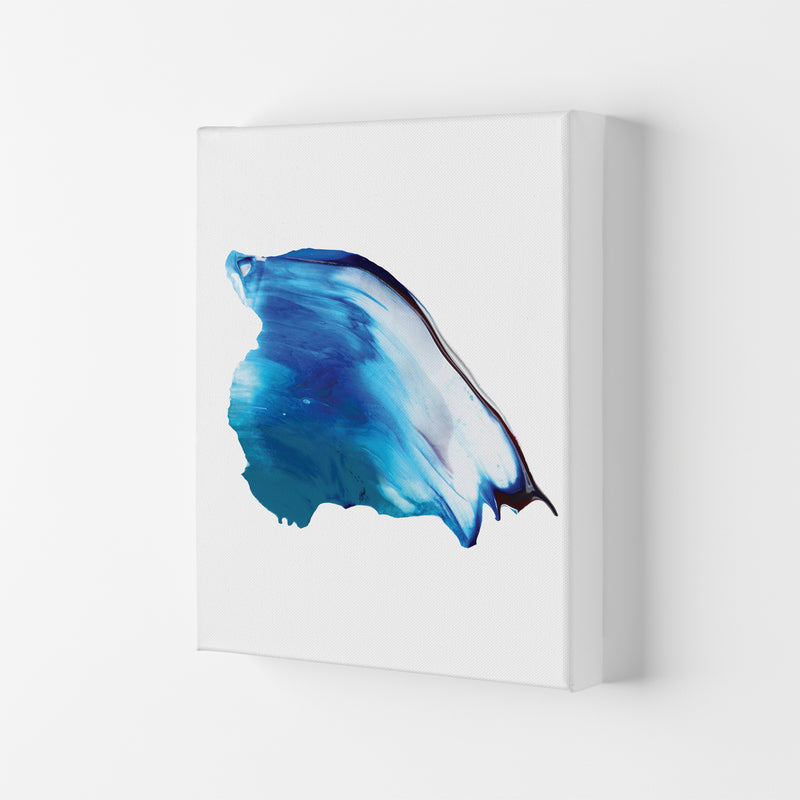 Blue Abstract Paint Stroke Modern Print Canvas