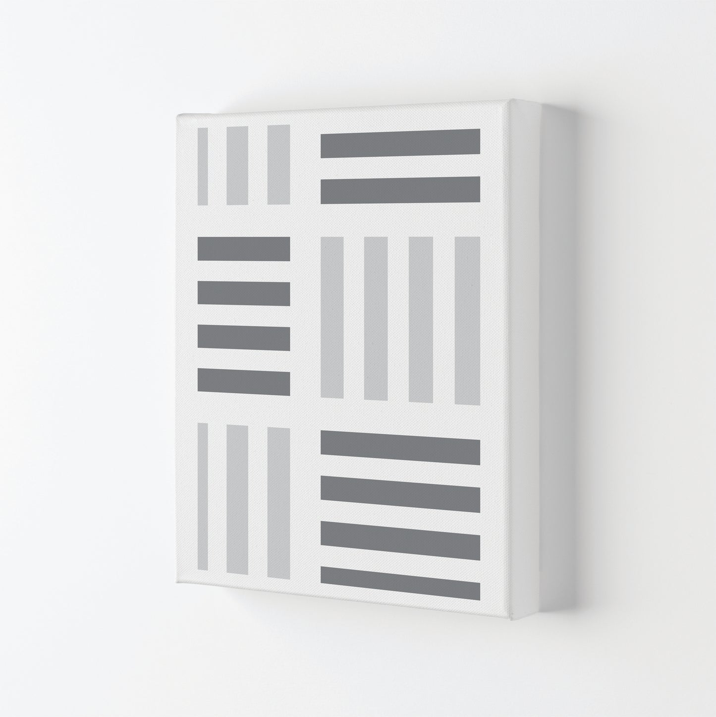 Grey Abstract Patterns 2 Modern Print Canvas