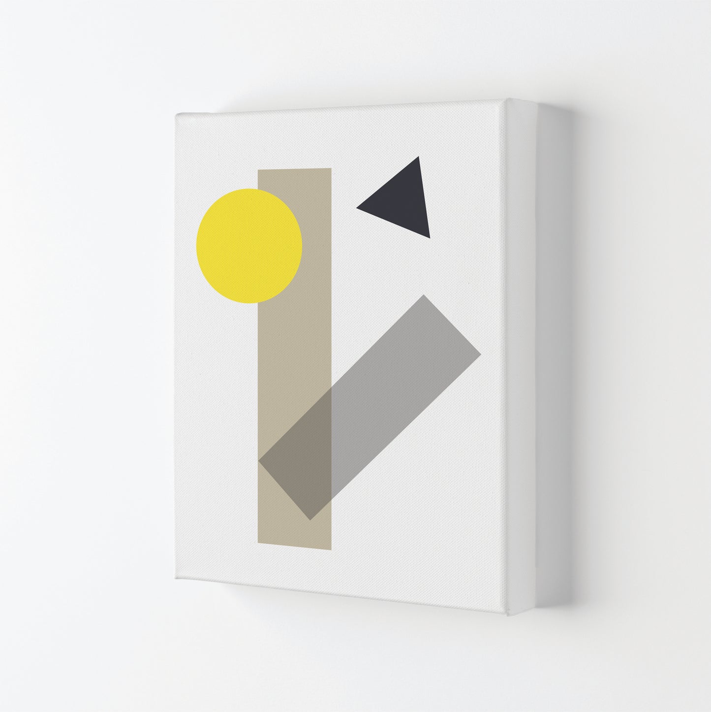 Random Yellow Geo Styles 3 Modern Print Canvas