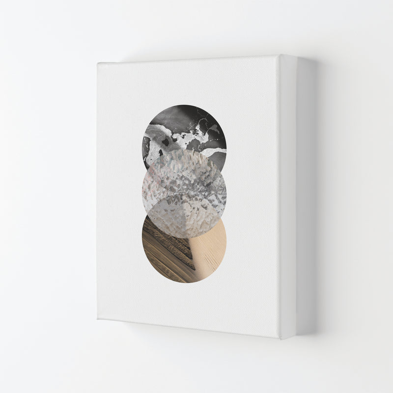 Sand, Glass And Shadow Abstract Circles Modern Print Canvas
