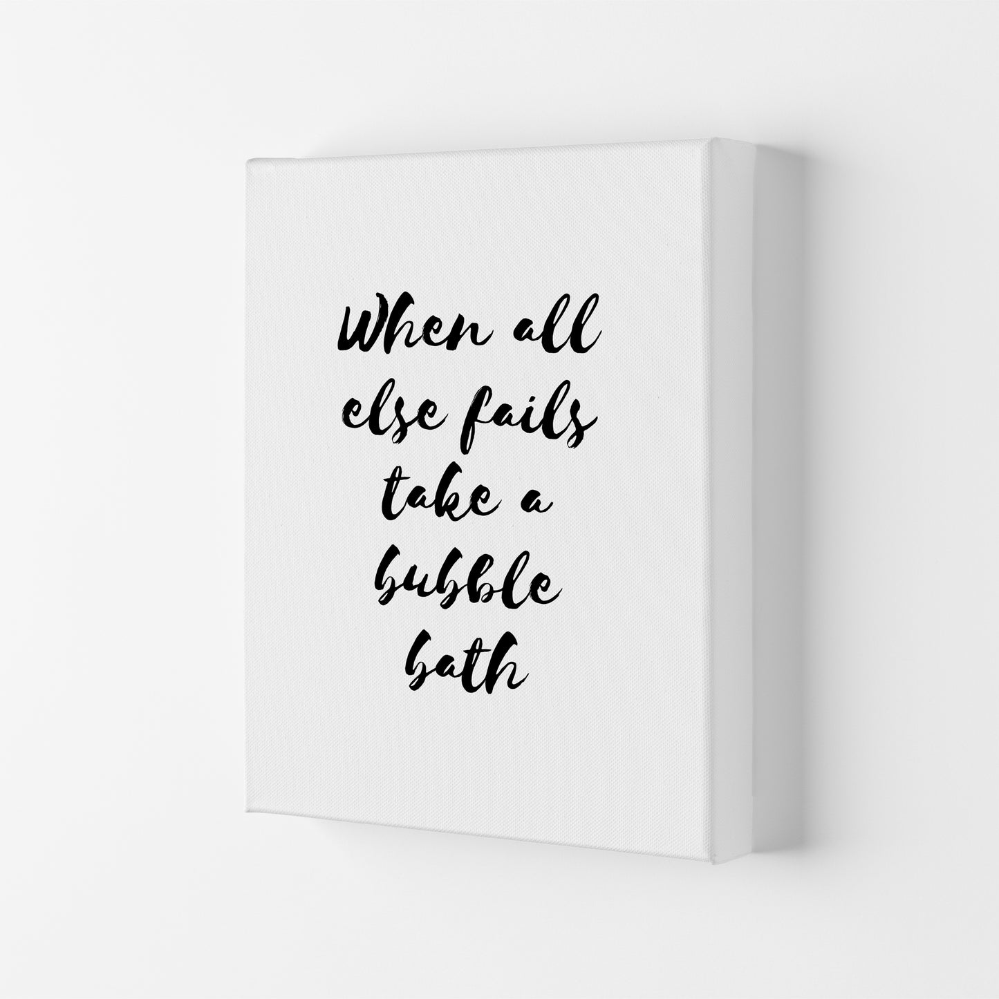 When All Else Fails Take A Bubble Bath, Bathroom Modern Print, Framed Wall Art Canvas