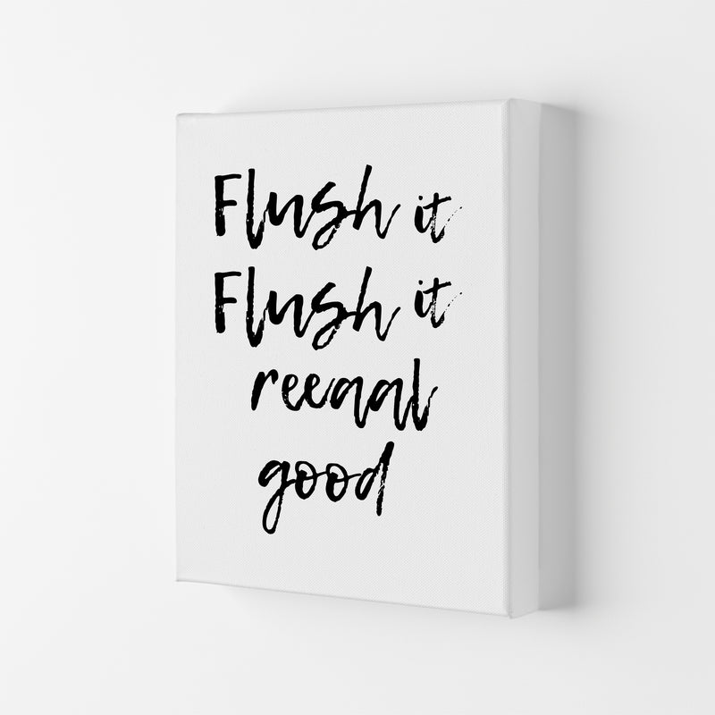 Flush It Real Good, Bathroom Modern Print, Framed Bathroom Wall Art Canvas