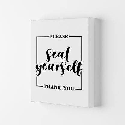 Seat Yourself, Bathroom Modern Print, Framed Bathroom Wall Art Canvas