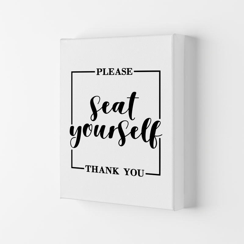 Seat Yourself, Bathroom Modern Print, Framed Bathroom Wall Art Canvas