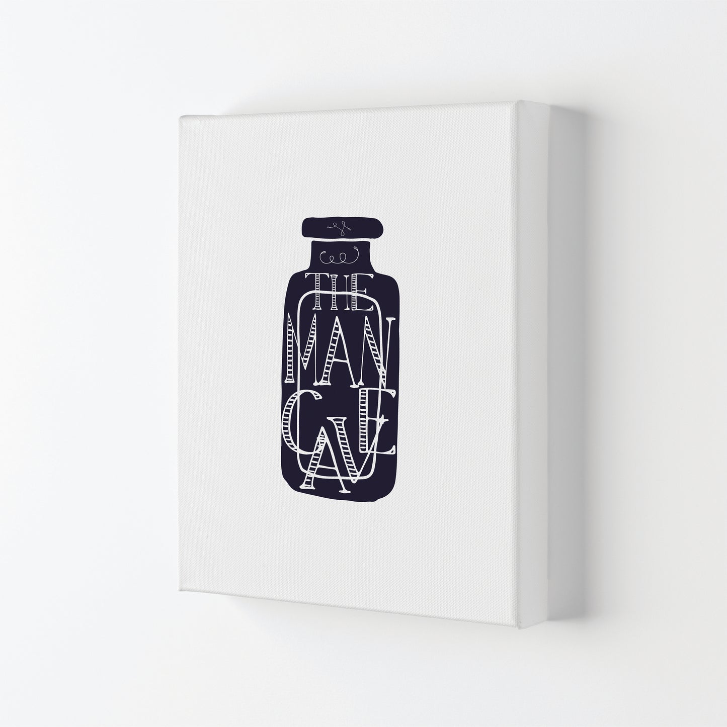 The Man Cave 3 Modern Print, Framed Bathroom Wall Art Canvas