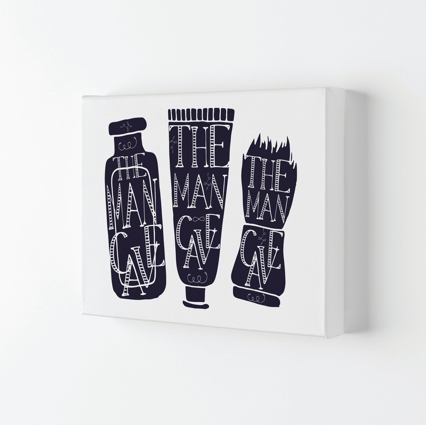 The Man Cave 4 Modern Print, Framed Bathroom Wall Art Canvas
