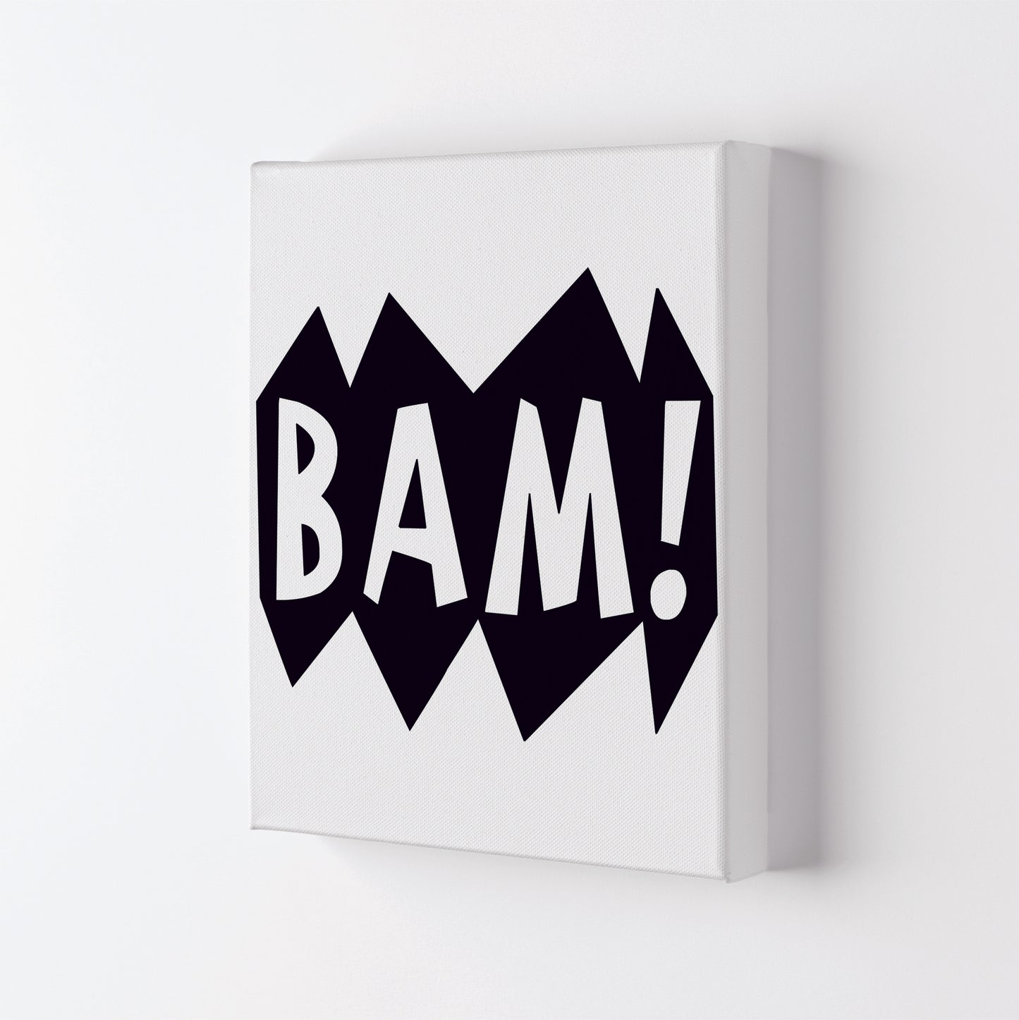 BAM! Black Framed Nursey Wall Art Print Canvas