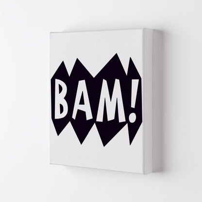 BAM! Black Framed Nursey Wall Art Print Canvas