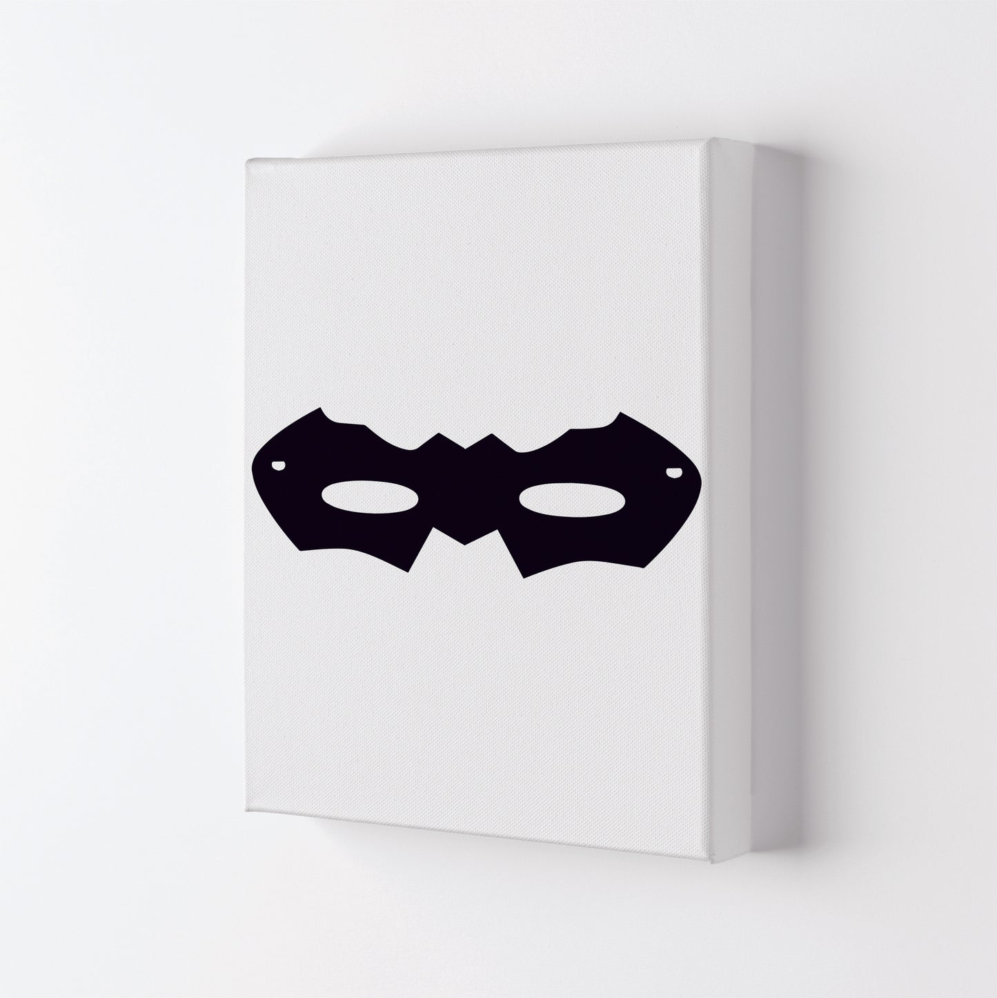 Superhero Mask Framed Nursey Wall Art Print Canvas
