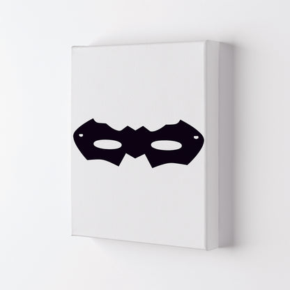 Superhero Mask Framed Nursey Wall Art Print Canvas