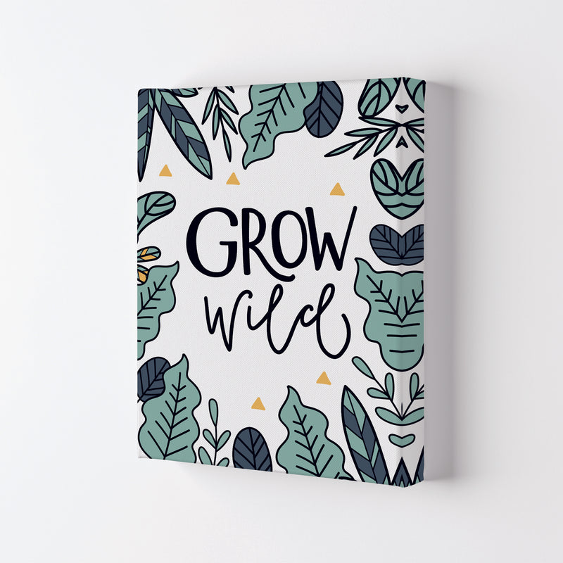 Grow Wild Floral Modern Print, Framed Kitchen Wall Art Canvas