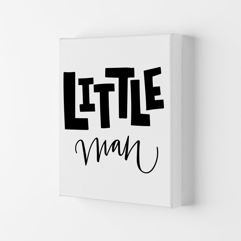 Little Man Black Framed Nursey Wall Art Print Canvas