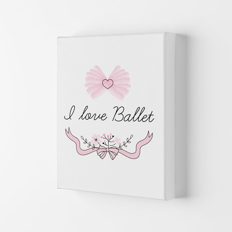I Love Ballet Framed Nursey Wall Art Print Canvas