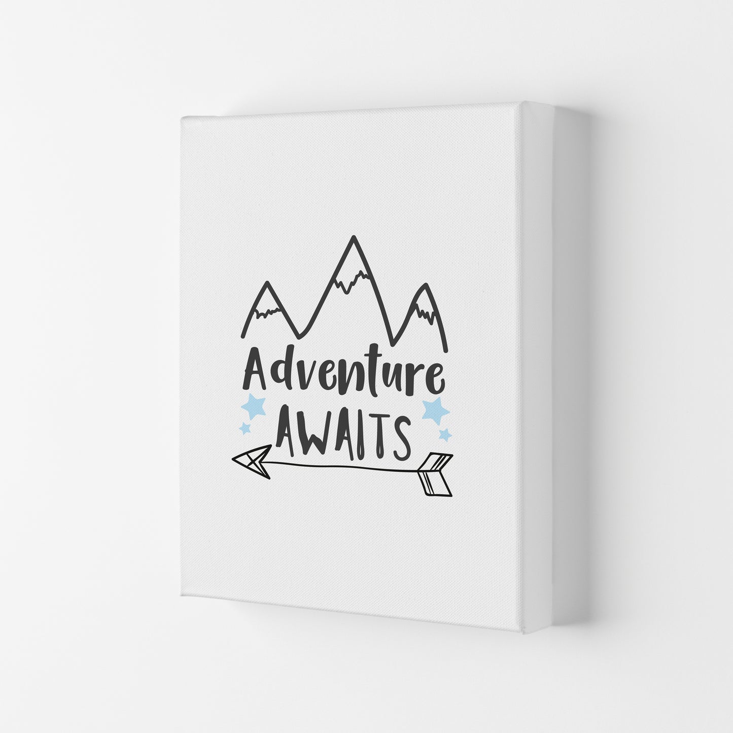 Adventure Awaits Framed Typography Wall Art Print Canvas