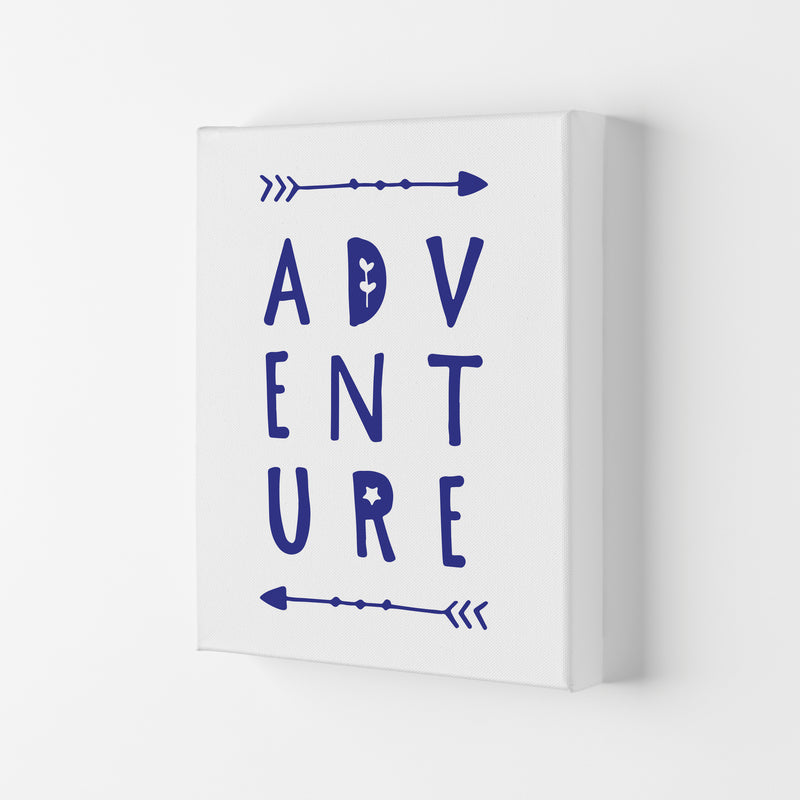 Adventure Navy Framed Typography Wall Art Print Canvas