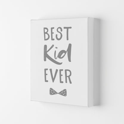 Best Kid Ever Grey Framed Nursey Wall Art Print Canvas