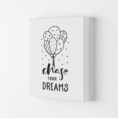 Chase Your Dreams Black Framed Nursey Wall Art Print Canvas