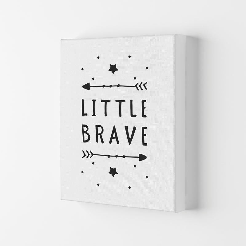 Little Brave Black Framed Typography Wall Art Print Canvas