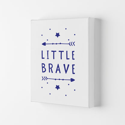 Little Brave Navy Framed Typography Wall Art Print Canvas