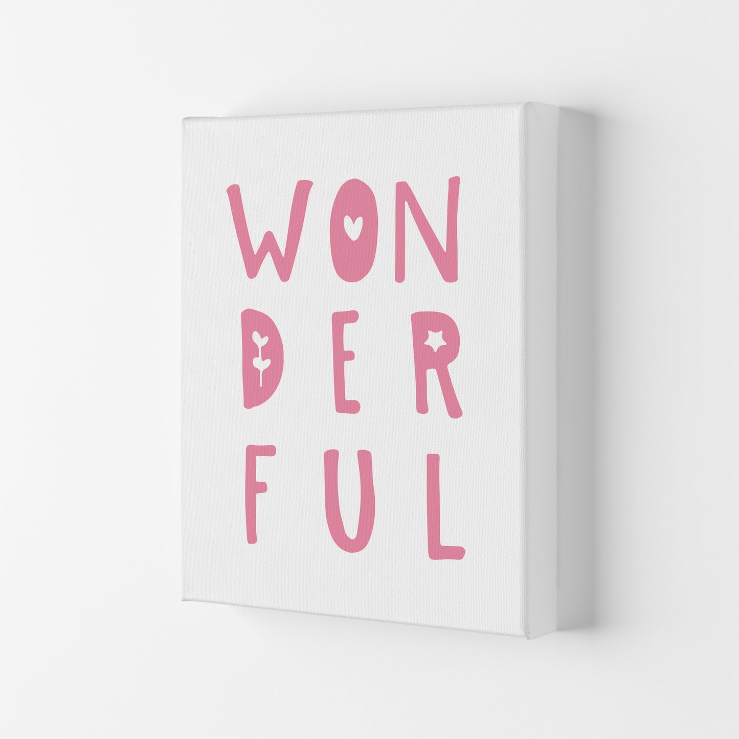 Wonderful Pink Framed Nursey Wall Art Print Canvas