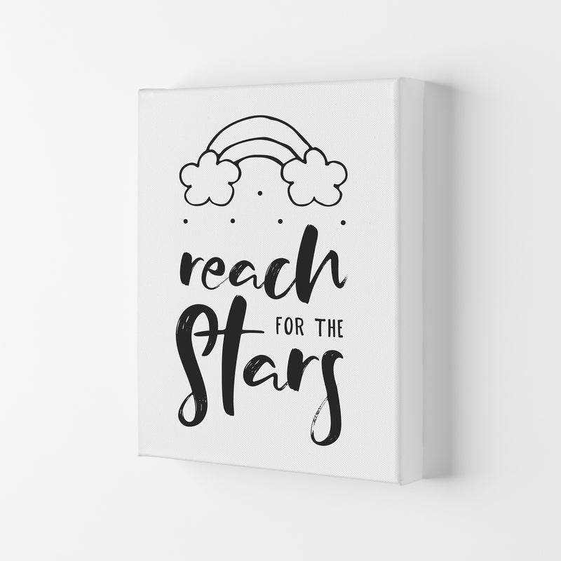 Reach For The Stars Black Modern Print Canvas