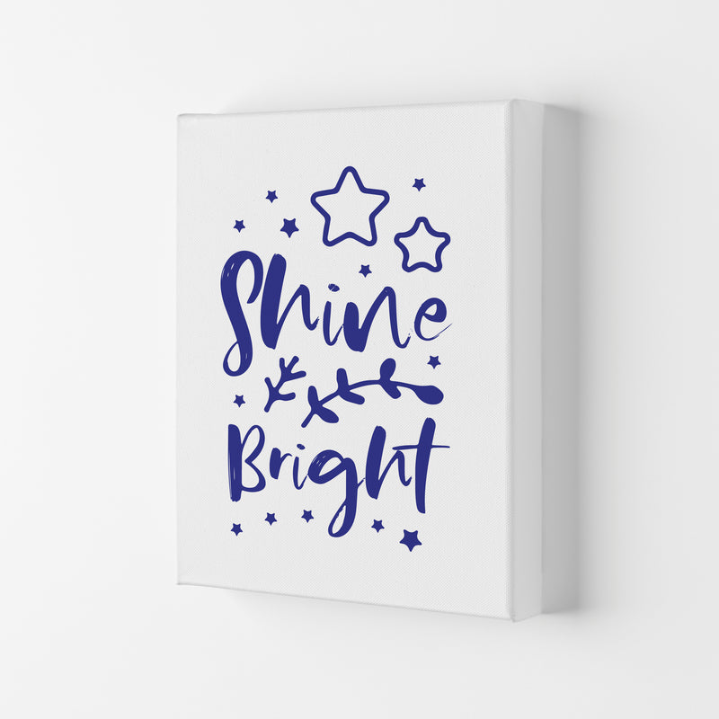 Shine Bright Navy Framed Nursey Wall Art Print Canvas