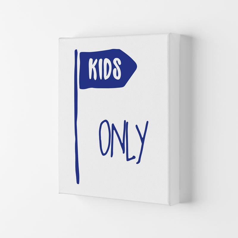 Kids Only Navy Framed Nursey Wall Art Print Canvas