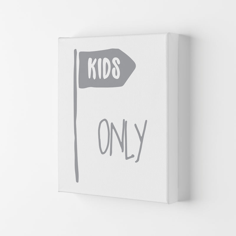 Kids Only Grey Framed Nursey Wall Art Print Canvas