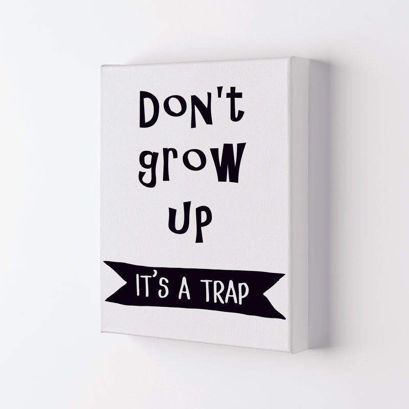 Don&#39;t Grow Up It&#39;s A Trap Banner Framed Typography Wall Art Print