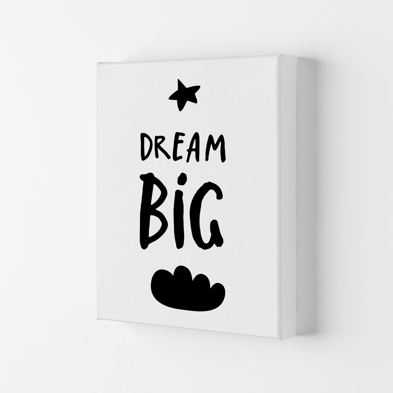 Dream Big Black Framed Typography Wall Art Print Canvas